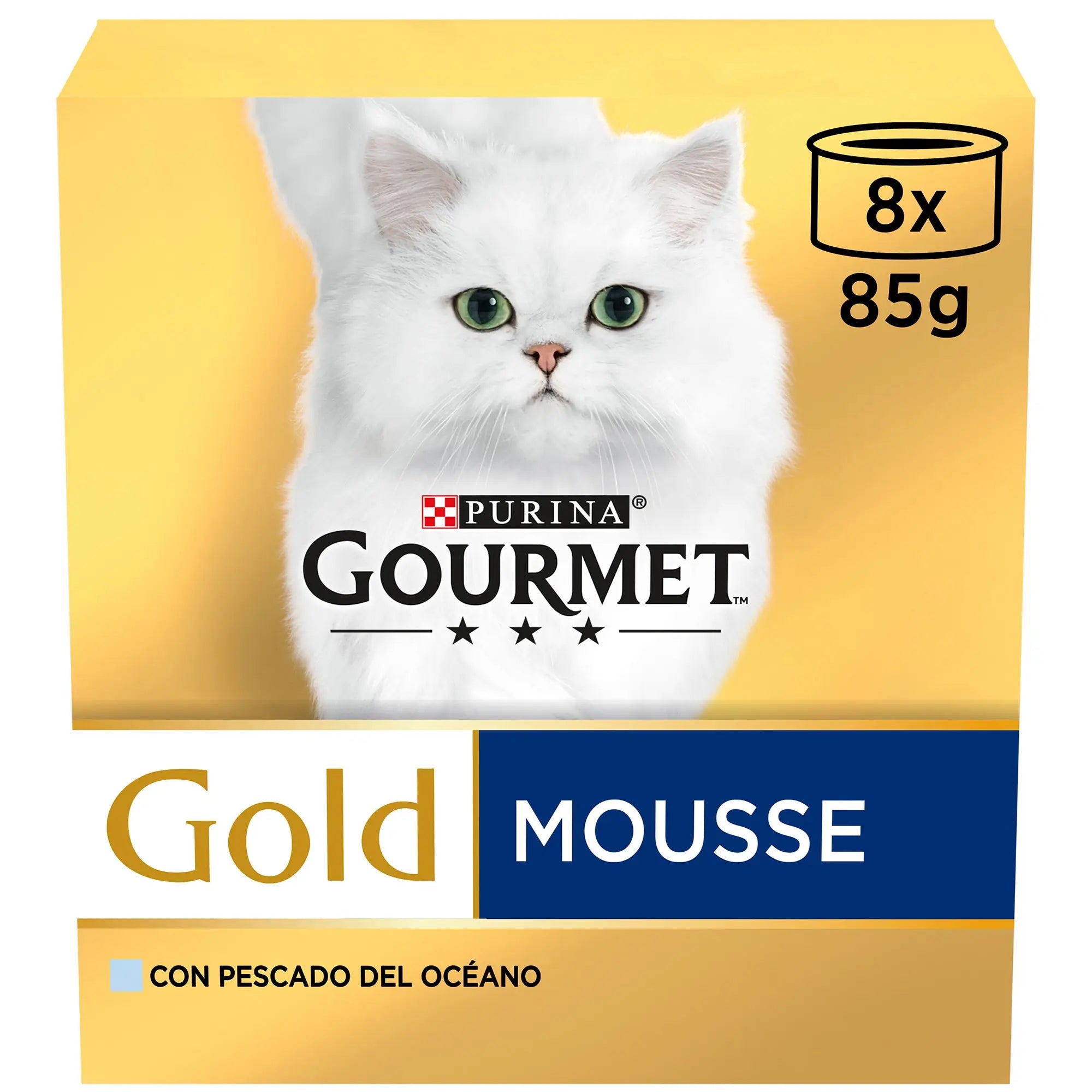 Gourmet Gold Mousse Pescado Oceánico Pack 8X85 g PURINA
