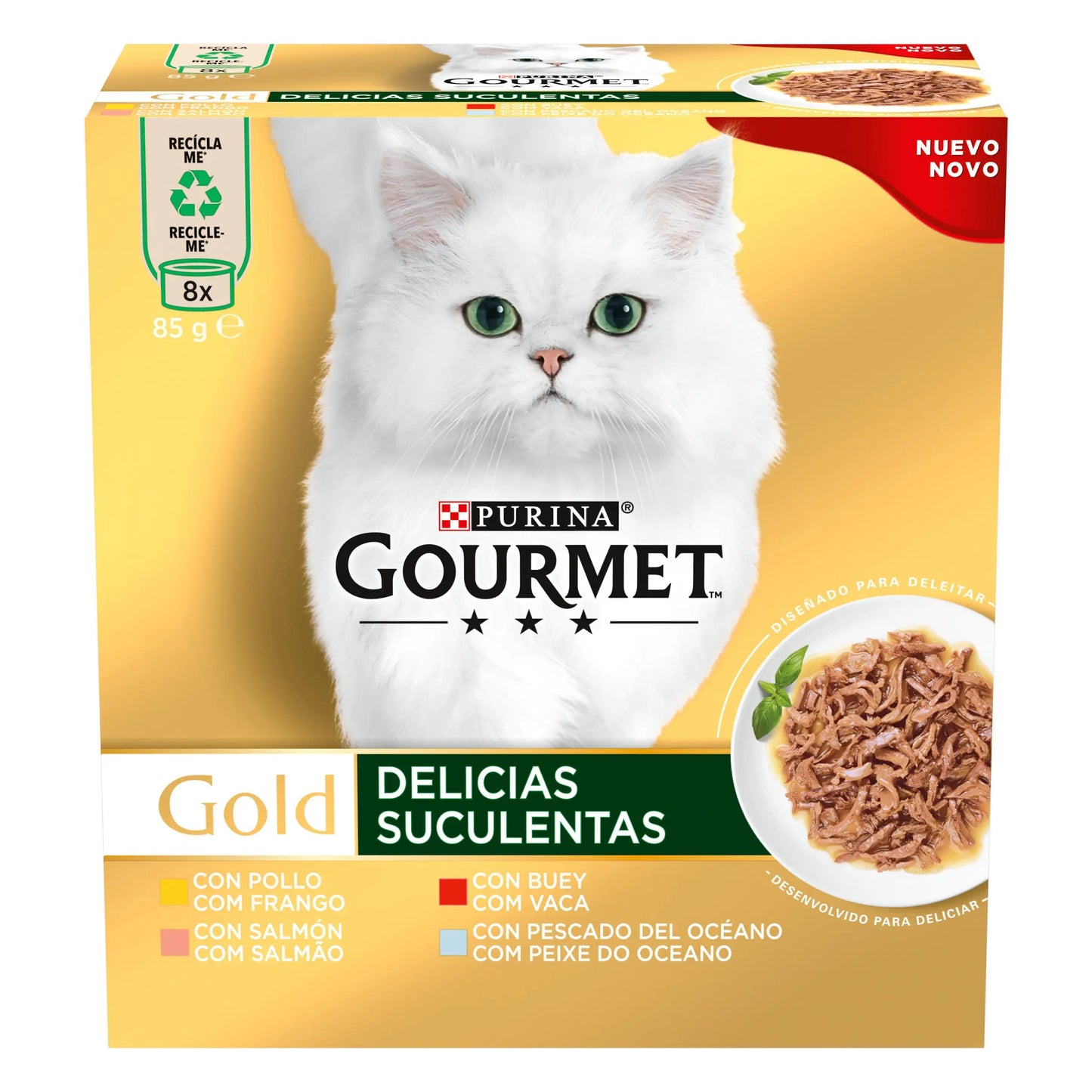 Gourmet Gold Delicias Suculentas Surtido Pack 8X85 g PURINA