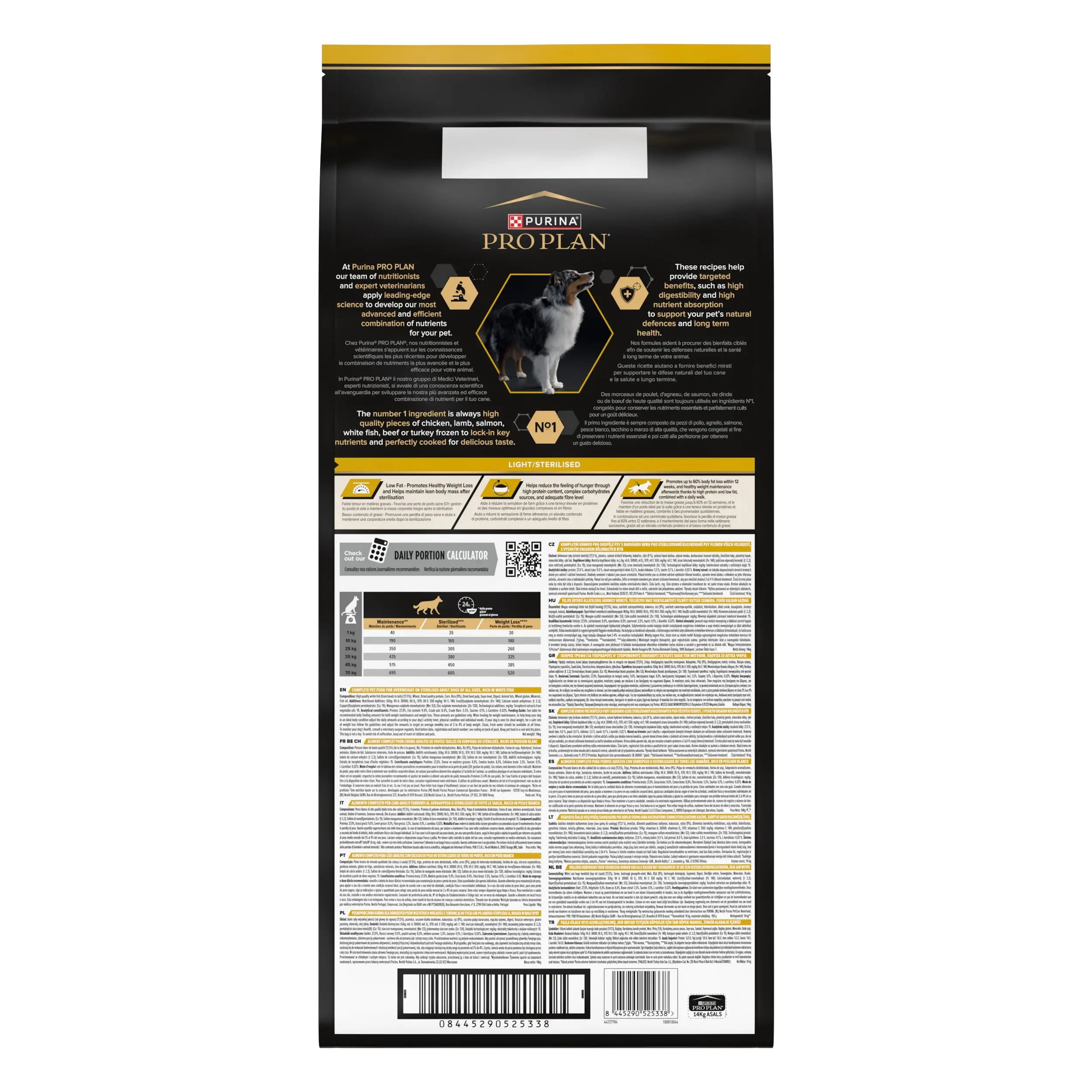 Pro Plan Dog AllSize Light Sterilized Pescado 14 kg PURINA