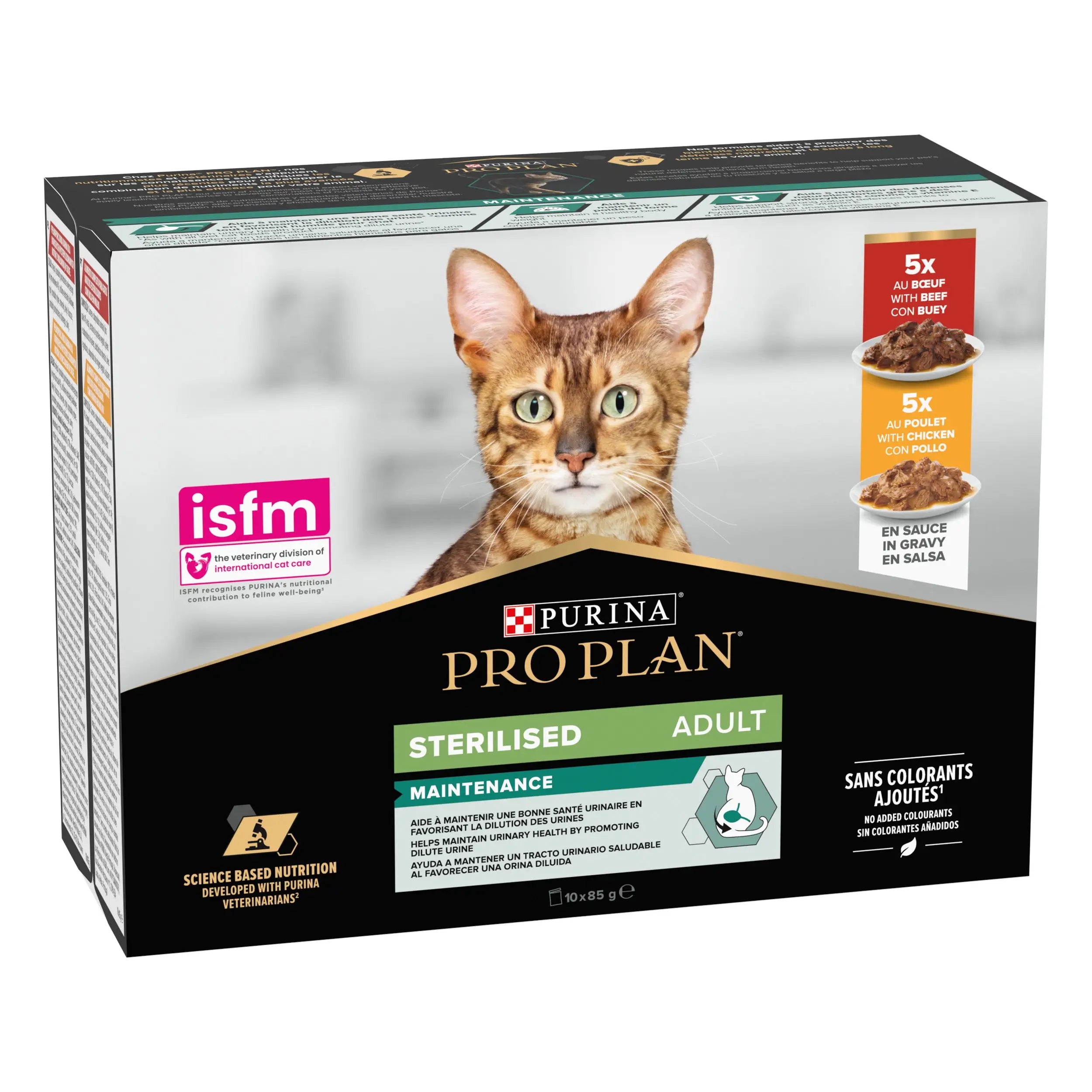 Pro Plan Cat Sobre Sterilised Buey y Pollo Pack 10x85 g PURINA