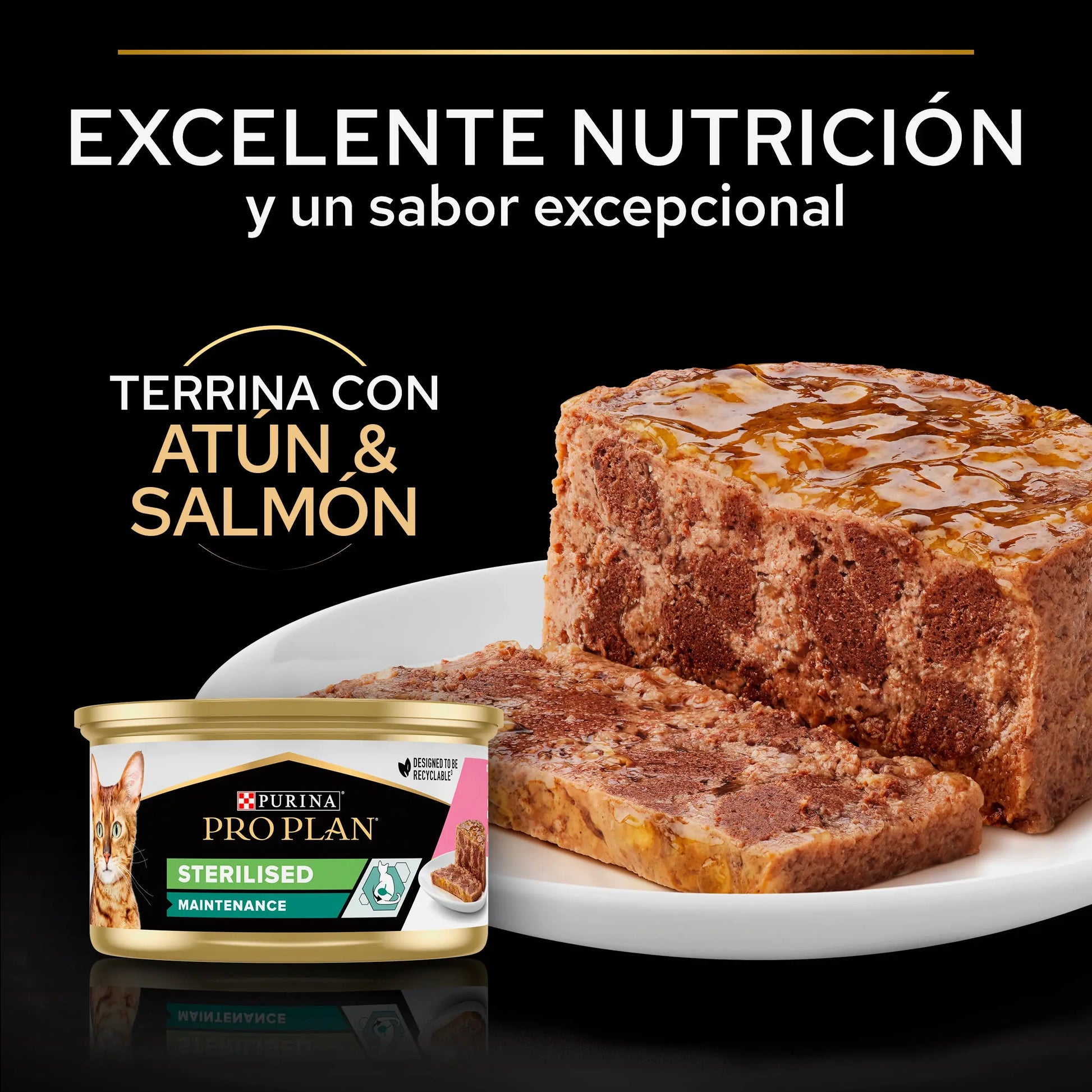 Pro Plan Cat Sterilised Salmón y Atún Pack 12X85 g PURINA