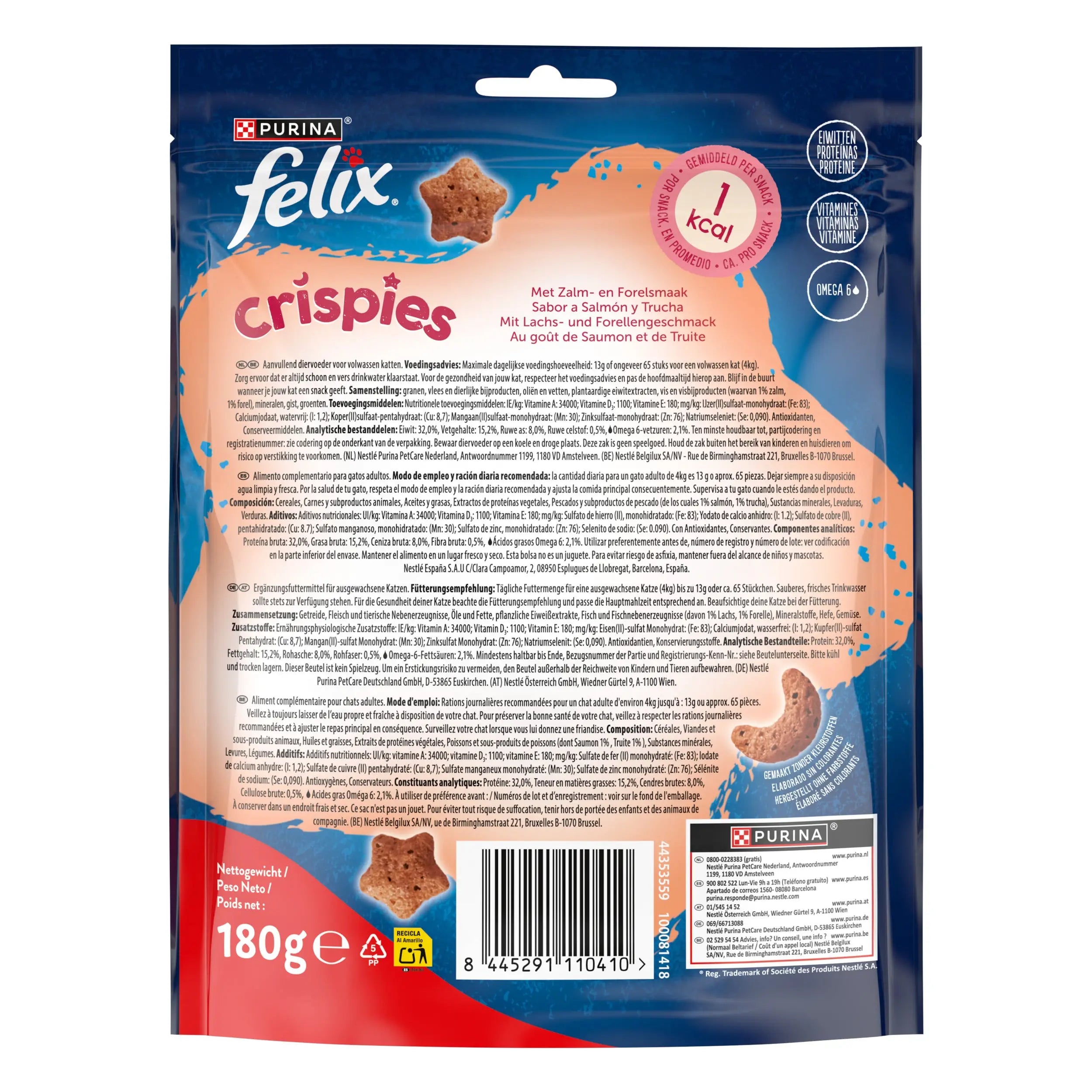 Felix Crispies Salmón y Trucha 180 g FELIX