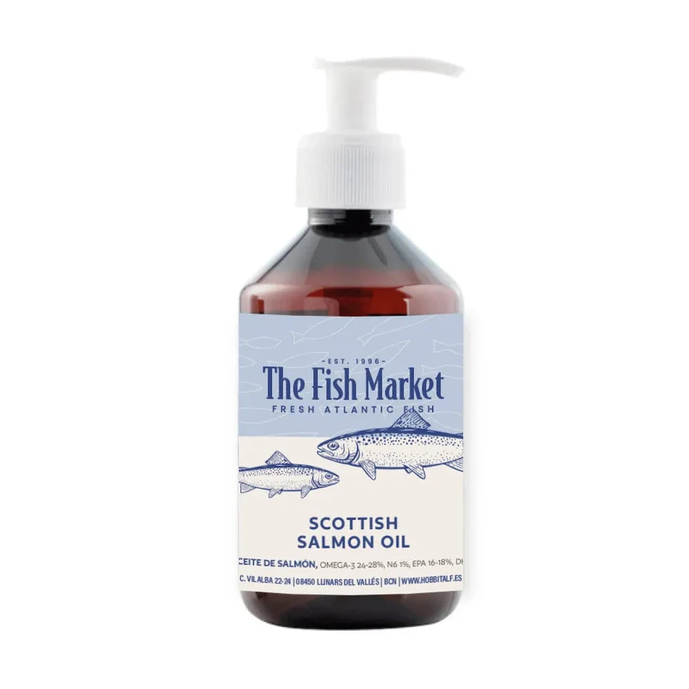 Aceite de Salmón Omega 3 250 ml - Suplemento Natural para Perros Hobbitalf HOBBITALF Mascotas-Ávila