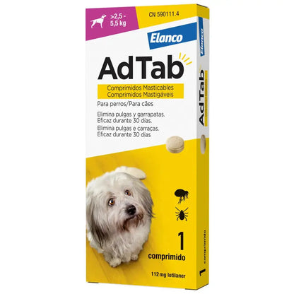 AdTab Comprimido Masticable Antiparasitario para Perros (1 ud) ADTAB Mascotas-Ávila