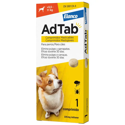 AdTab Comprimido Masticable Antiparasitario para Perros (1 ud) ADTAB Mascotas-Ávila