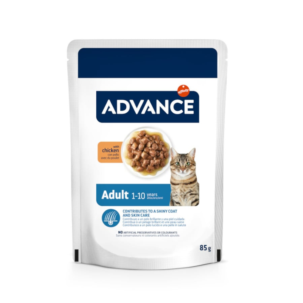 Advance Cat Bocaditos en Salsa para Gatos Adultos con Pollo - 85 g ADVANCE Mascotas-Ávila