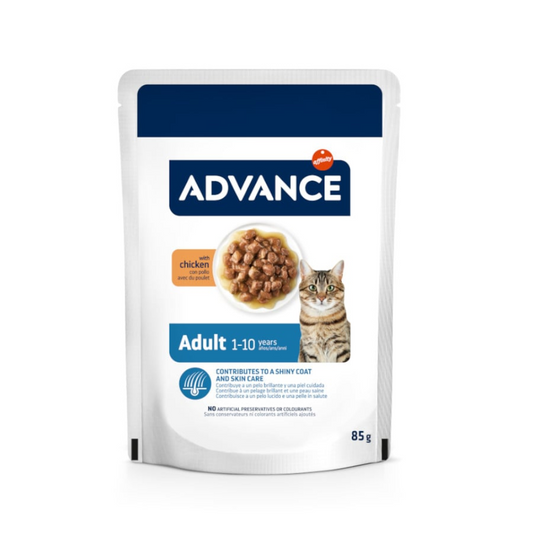 Advance Cat Bocaditos en Salsa para Gatos Adultos con Pollo - 85 g ADVANCE Mascotas-Ávila