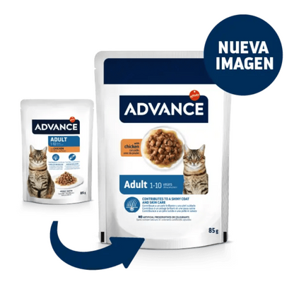 Advance Cat Bocaditos en Salsa para Gatos Adultos con Pollo - 85 g ADVANCE Mascotas-Ávila
