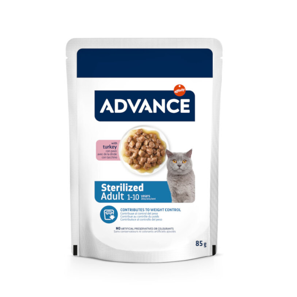 Advance Cat Bocaditos en Salsa para Gatos Esterilizados con Pavo - 85 g ADVANCE Mascotas-Ávila