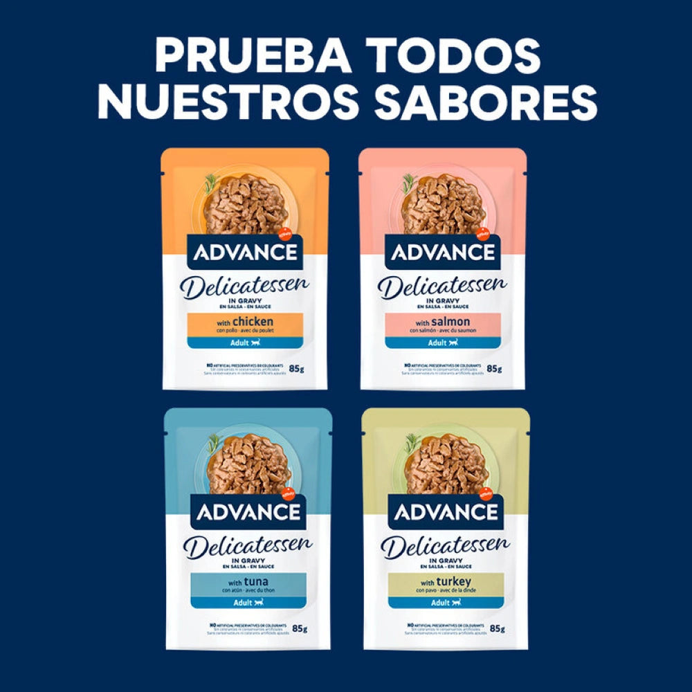 Advance Delicatessen en Salsa con Pavo para Gatos ADVANCE Mascotas-Ávila