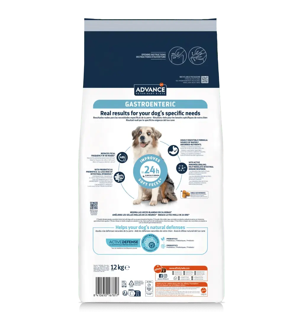 Advance Veterinary Diets Gastroenteric Pienso con Probióticos para Perros ADVANCE Mascotas-Ávila