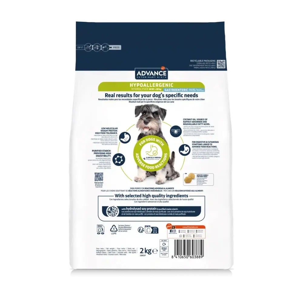 Advance Veterinary Diets Hypoallergenic Mini Pienso para Perros ADVANCE Mascotas-Ávila