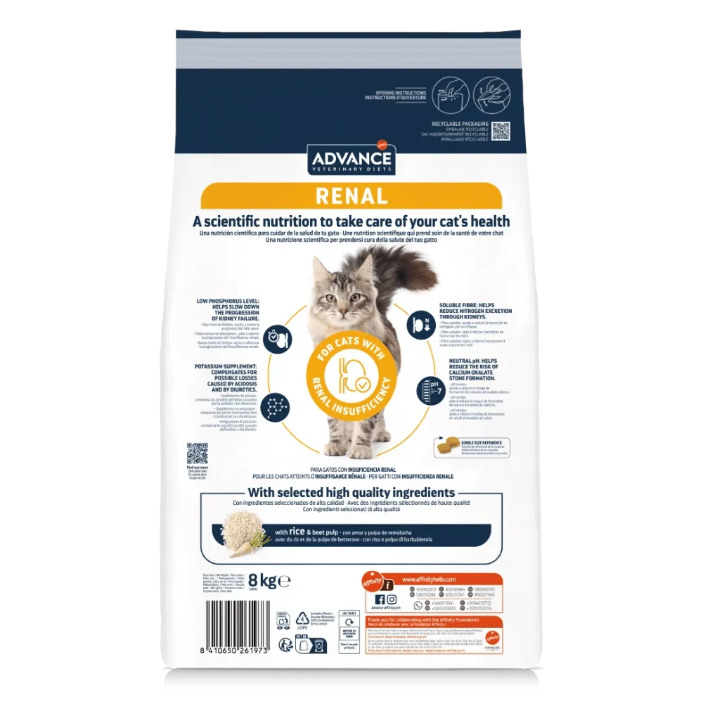 Advance Veterinary Diets Renal Pienso para Gatos ADVANCE Mascotas-Ávila