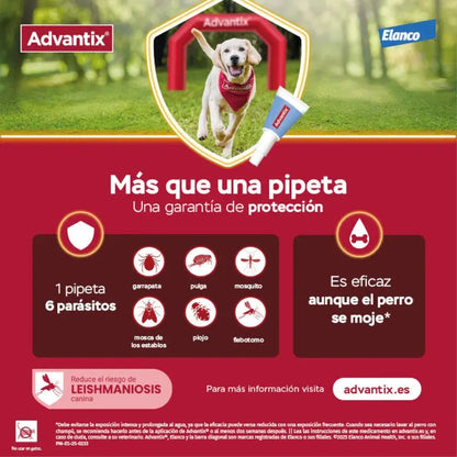 Advantix Pipetas Antiparasitarias 1 ud para Perros ADVANTIX Mascotas-Ávila