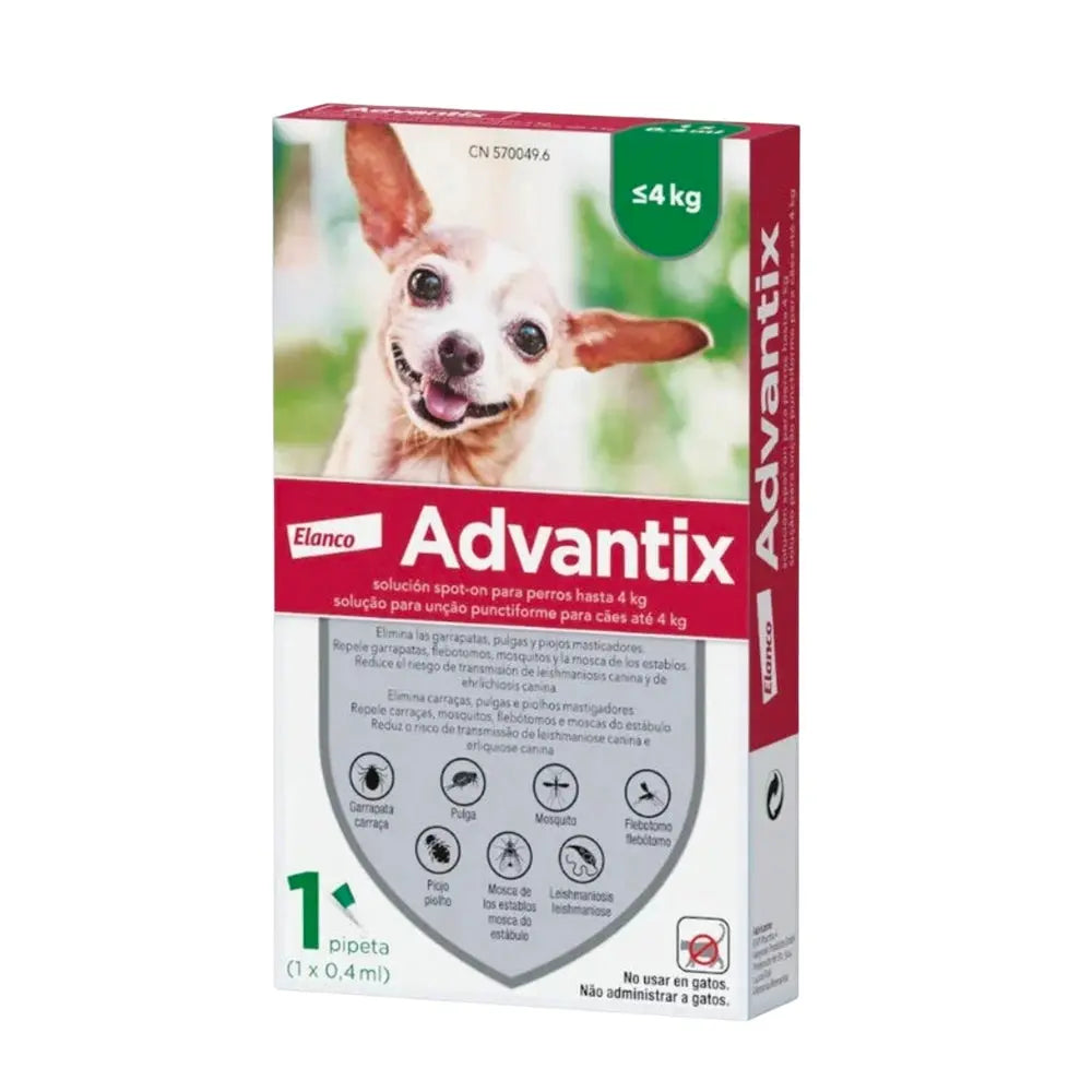Advantix Pipetas Antiparasitarias 1 ud para Perros ADVANTIX Mascotas-Ávila