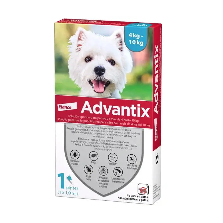 Advantix Pipetas Antiparasitarias 1 ud para Perros ADVANTIX Mascotas-Ávila