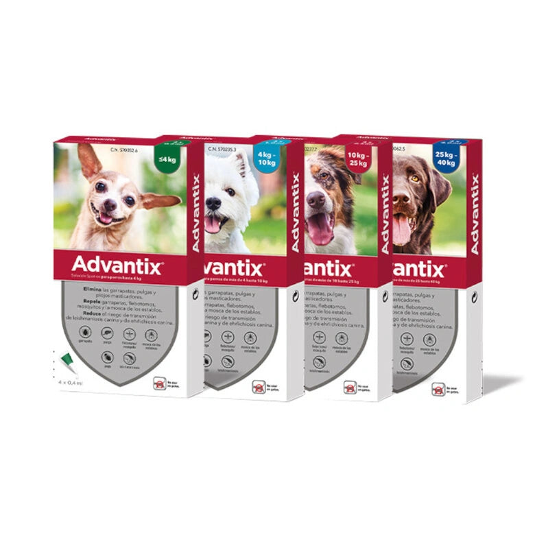 Advantix Pipetas Antiparasitarias Pack 4 para Perros ADVANTIX Mascotas-Ávila