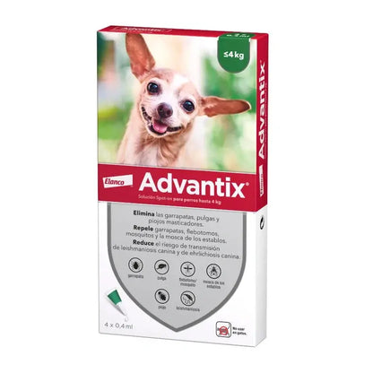 Advantix Pipetas Antiparasitarias Pack 4 para Perros ADVANTIX Mascotas-Ávila