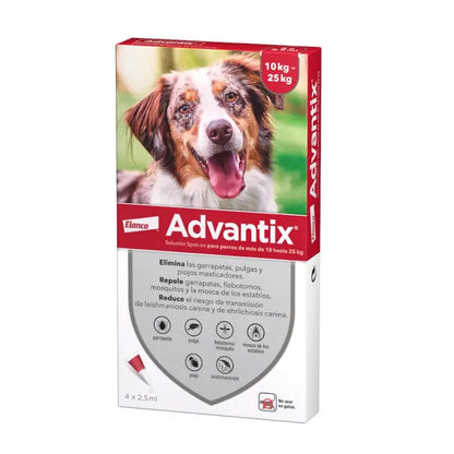 Advantix Pipetas Antiparasitarias Pack 4 para Perros ADVANTIX Mascotas-Ávila
