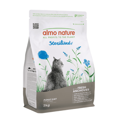 Almo Nature Adult Sterilised Anchoas Frescas Pienso para Gatos ALMO NATURE Mascotas-Ávila