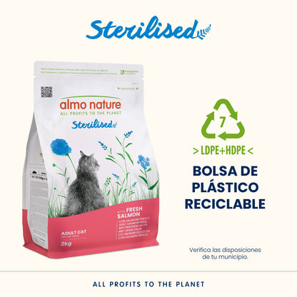 Almo Nature Adult Sterilised Salmón Fresco Pienso para Gatos ALMO NATURE Mascotas-Ávila