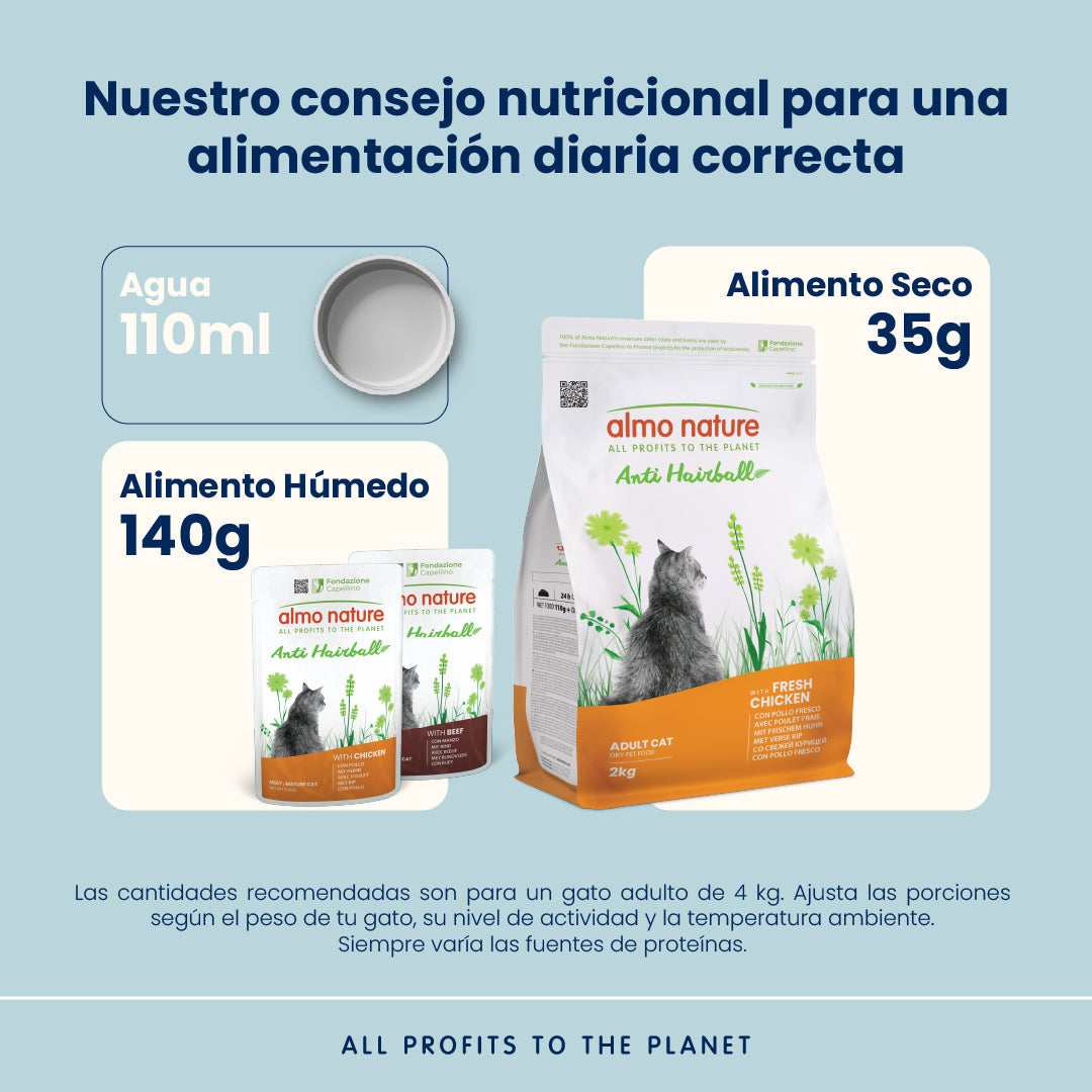 Almo Nature Anti Hairball Pollo Fresco Pienso para Gatos ALMO NATURE Mascotas-Ávila