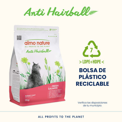 Almo Nature Anti Hairball Salmón Fresco Pienso para Gatos ALMO NATURE Mascotas-Ávila