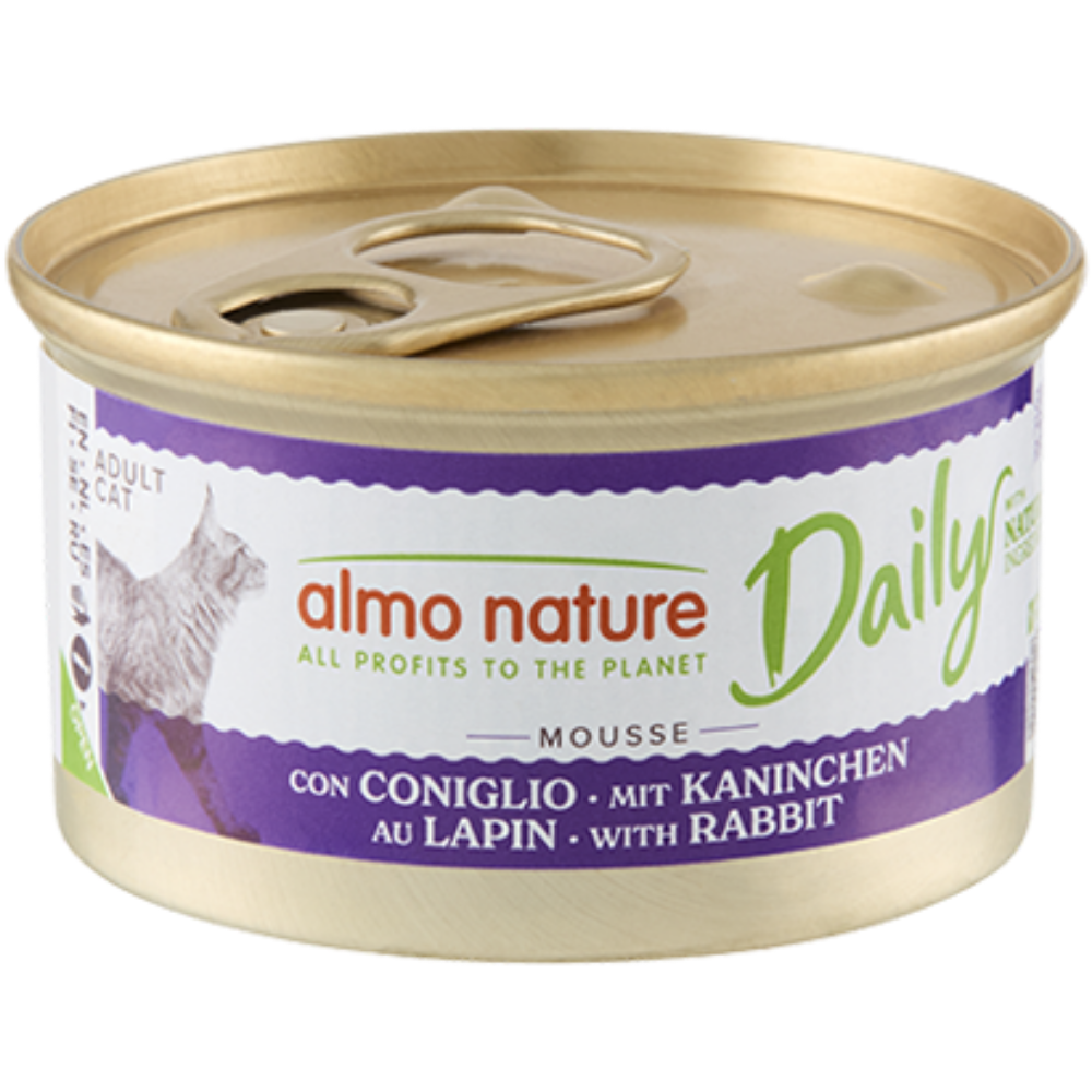 Almo Nature Cat Daily Menú Lata 85 g Mousse de Conejo ALMO NATURE Mascotas-Ávila