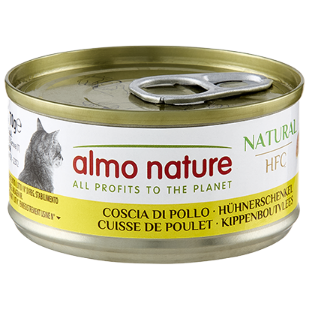 Muslo De Pollo Almo Nature Cat HFC Lata 70 g Comida Húmeda para Gatos ALMO NATURE Mascotas-Ávila