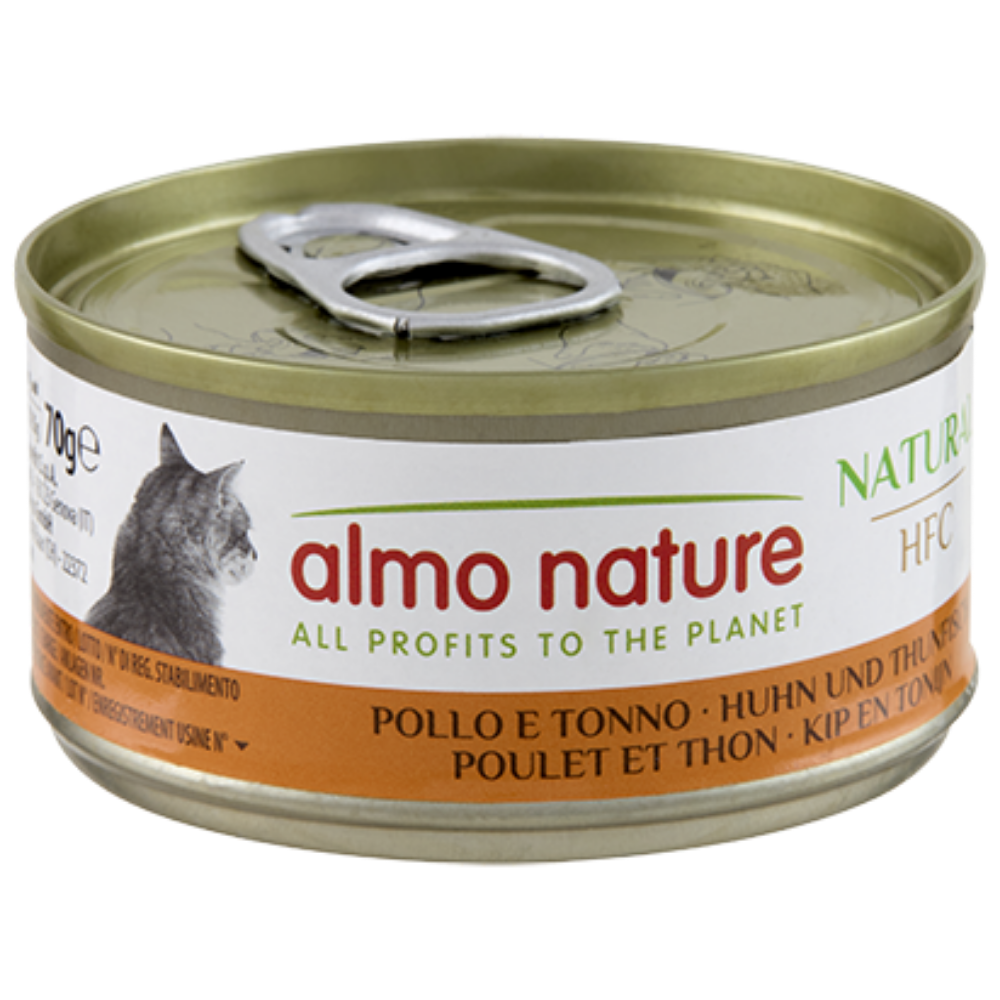 Pollo Y Atún Almo Nature Cat HFC Lata 70 g Comida Húmeda para Gatos ALMO NATURE Mascotas-Ávila