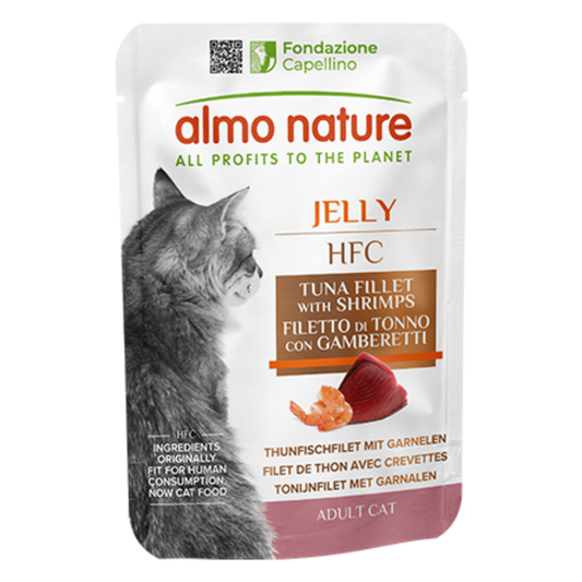 Almo Nature Cat Hfc Pouche 55 g Filete de Atún y Langostinos ALMO NATURE Mascotas-Ávila