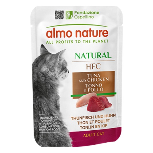 Almo Nature Cat Hfc Pouche 55 g Pollo y Atún ALMO NATURE Mascotas-Ávila
