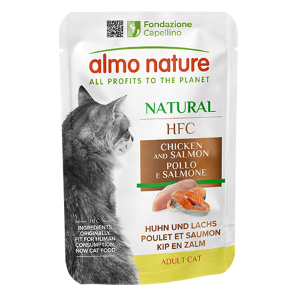 Almo Nature Cat Hfc Pouche 55 g Pollo y Salmón ALMO NATURE Mascotas-Ávila