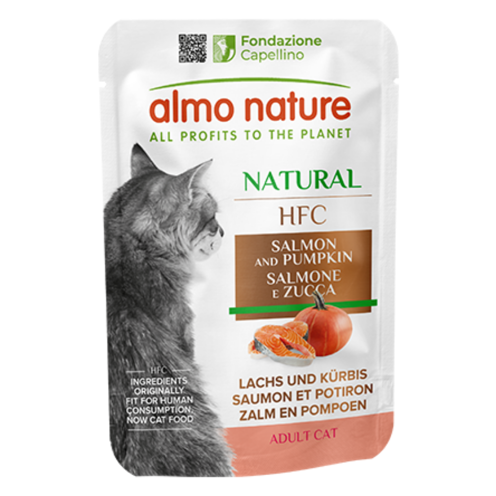 Almo Nature Cat Hfc Pouche 55 g Salmón y Calabaza ALMO NATURE Mascotas-Ávila