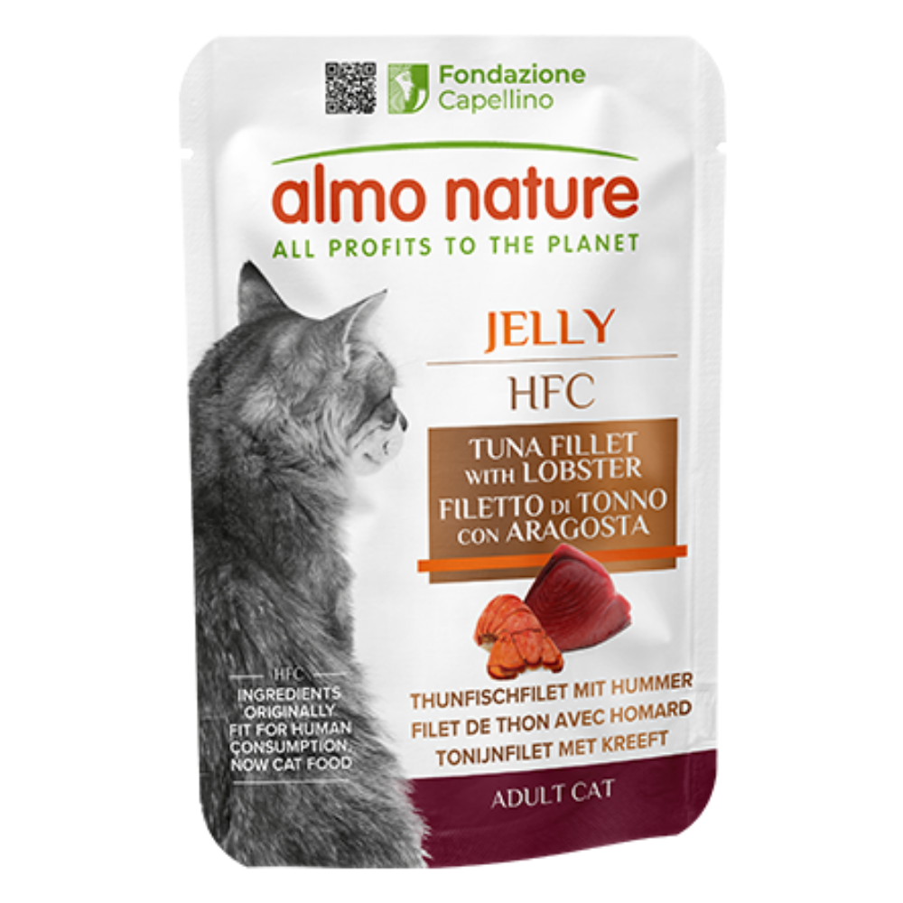 Almo Nature Cat Hfc Pouche Jelly 55 g Filete de Atún y Langosta ALMO NATURE Mascotas-Ávila