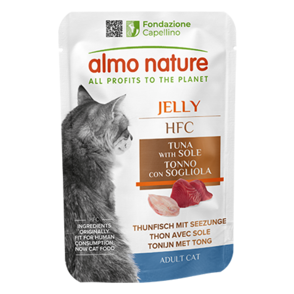 Almo Nature Cat Hfc Pouche Jelly 55 g Filete de Atún y Lenguado ALMO NATURE Mascotas-Ávila