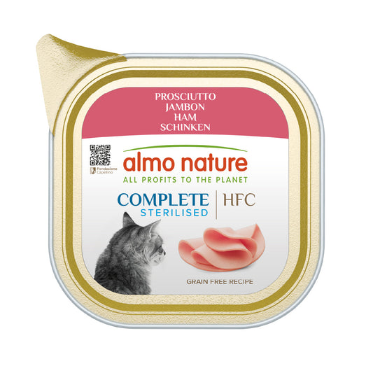 Almo Nature HFC Complete Sterilized Jamón Tarrina Comida Húmeda para Gatos ALMO NATURE Mascotas-Ávila