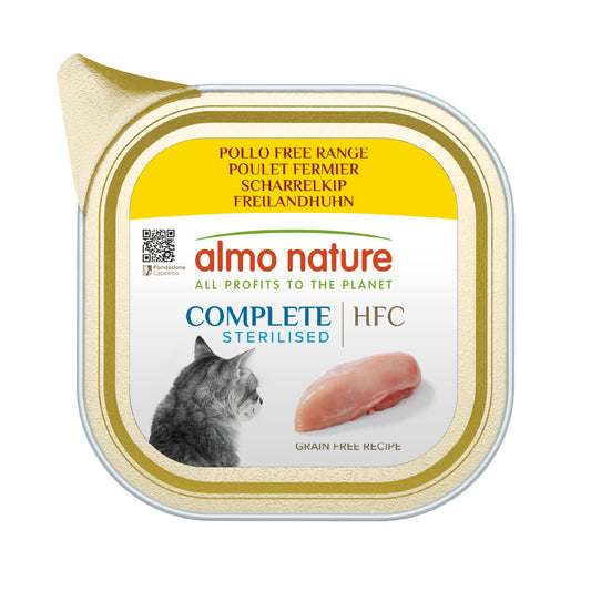 Almo Nature HFC Complete Sterilized Pollo de Corral Tarrina Comida Húmeda para Gatos ALMO NATURE Mascotas-Ávila