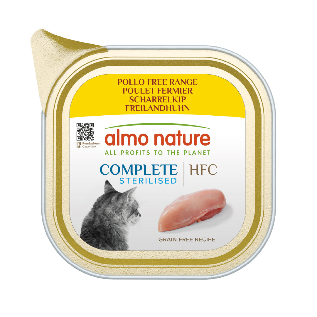 Almo Nature HFC Complete Sterilized Pollo de Corral Tarrina Comida Húmeda para Gatos ALMO NATURE Mascotas-Ávila