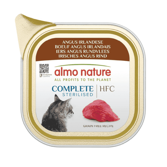 Almo Nature HFC Complete Sterilized Ternera Angus de Buey Irlandés Tarrina Comida Húmeda para Gatos ALMO NATURE Mascotas-Ávila