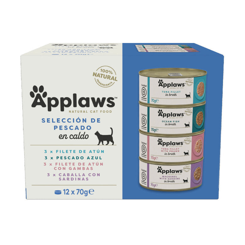 Applaws Pack 12 uds Comida Húmeda Lata para Gatos APPLAWS Mascotas-Ávila