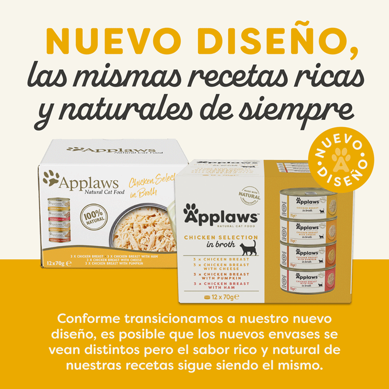 Applaws Pack 12 uds Comida Húmeda Lata para Gatos APPLAWS Mascotas-Ávila