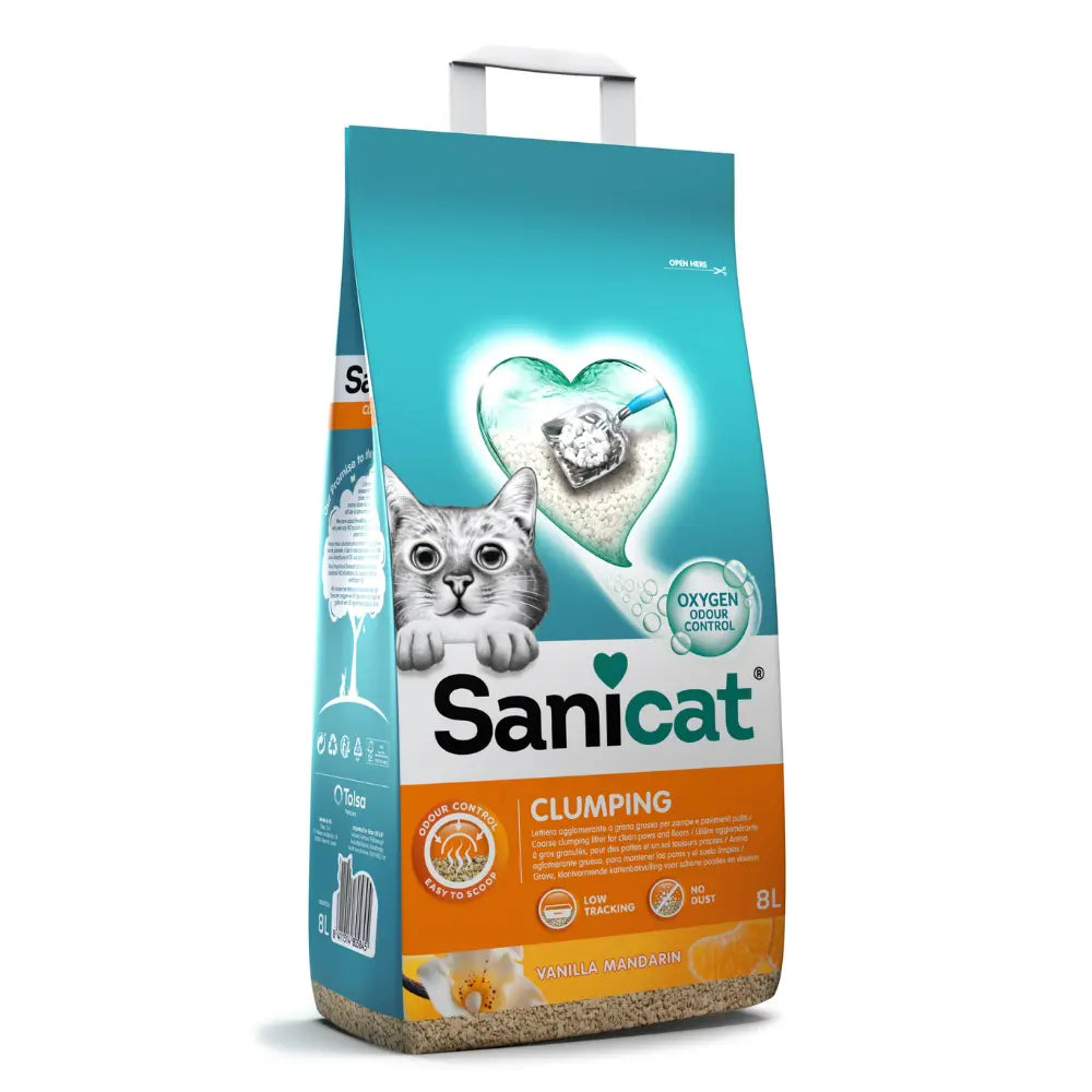 Arena Gato Sanicat Clumping Mandarina 8L SANICAT Mascotas-Ávila