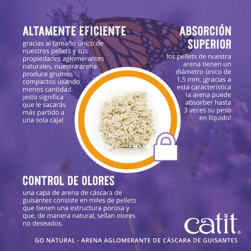 Catit Go Arena Natural Guisante Lavanda 14L 5,6K CATIT