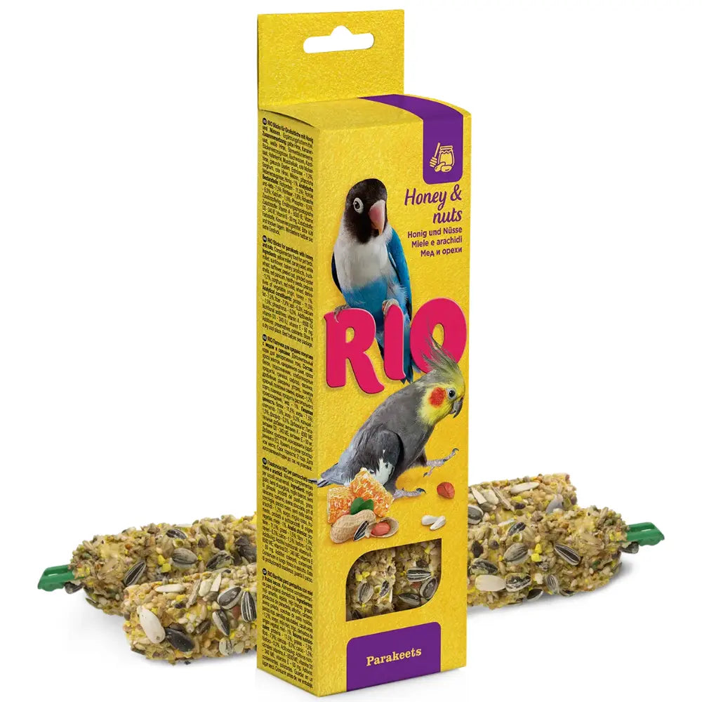 Barritas con Miel y Nueces Pequeñas Cotorras 2X75 g Rio RIO Mascotas-Ávila