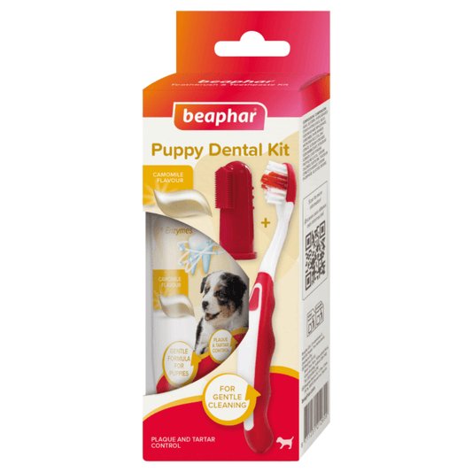 Beaphar Pack Dental para Cachorros | Pasta de Dientes + Cepillo + Cepillo de Dedo BEAPHAR Mascotas-Ávila