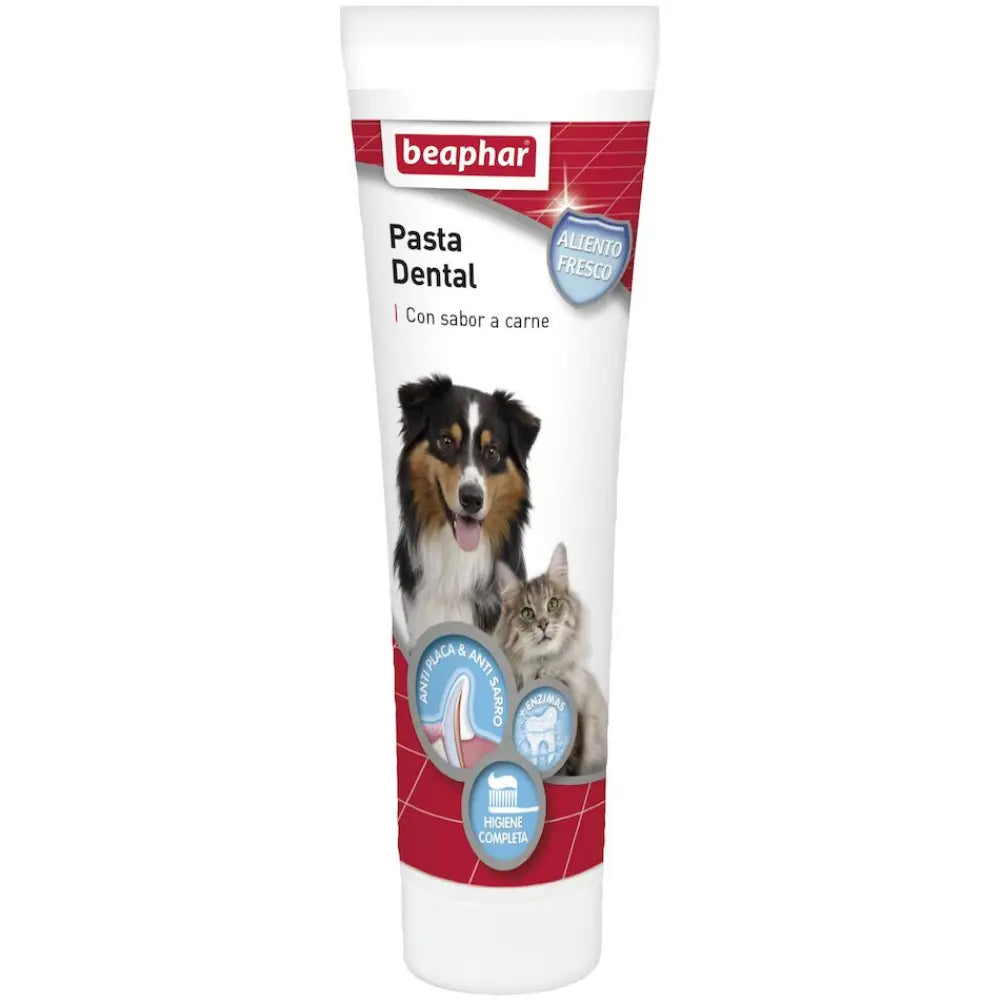 Beaphar Pasta Dentífrica con Sabor a Carne para Perros y Gatos 100 g BEAPHAR Mascotas-Ávila