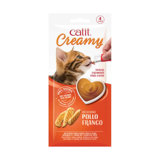 Catit Creamy Snack Pollo Pack 4X10Gr