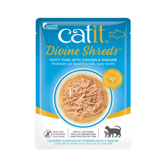 Catit Divine Shreds Atun/ Pollo & Wakame 75G - Mejor Precio - Mascotas Ávila