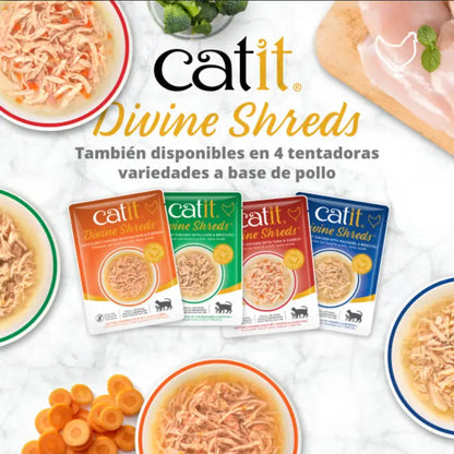 Catit Divine Shreds,Pollo/Atún&Zanahoria,75G Pouch - Mejor Precio - Mascotas Ávila